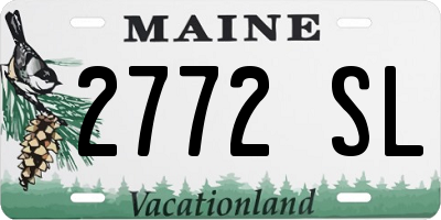 ME license plate 2772SL