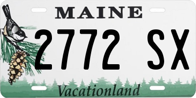 ME license plate 2772SX