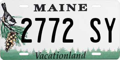 ME license plate 2772SY