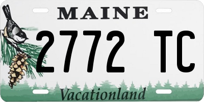ME license plate 2772TC