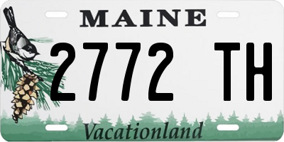 ME license plate 2772TH
