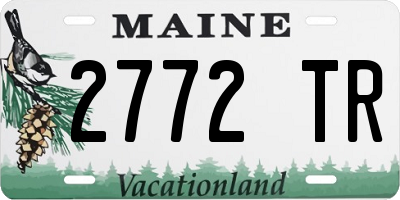ME license plate 2772TR