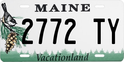 ME license plate 2772TY