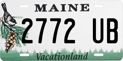 ME license plate 2772UB