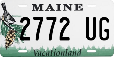 ME license plate 2772UG