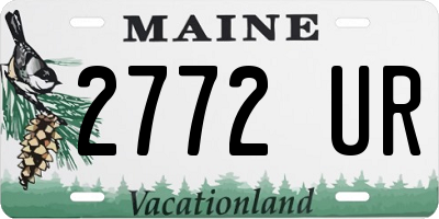 ME license plate 2772UR