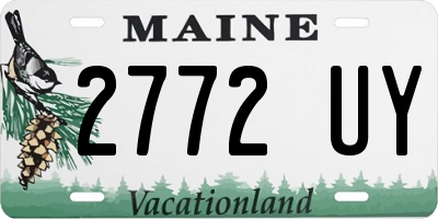 ME license plate 2772UY