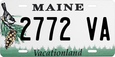 ME license plate 2772VA