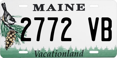 ME license plate 2772VB