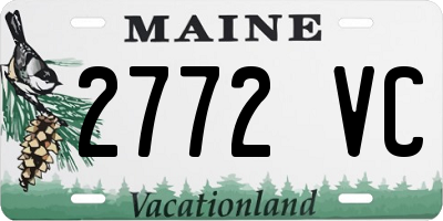 ME license plate 2772VC