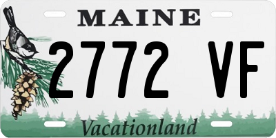 ME license plate 2772VF