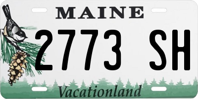 ME license plate 2773SH