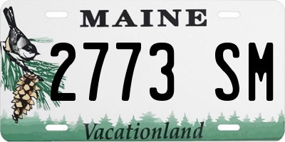 ME license plate 2773SM