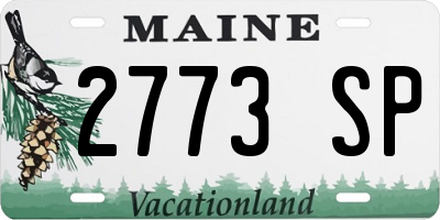 ME license plate 2773SP