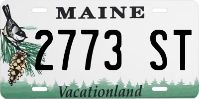 ME license plate 2773ST