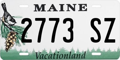 ME license plate 2773SZ