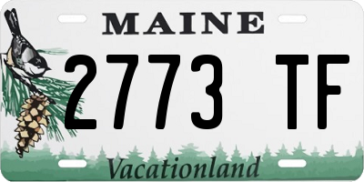 ME license plate 2773TF