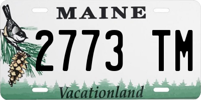 ME license plate 2773TM