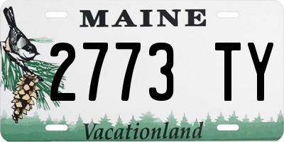 ME license plate 2773TY