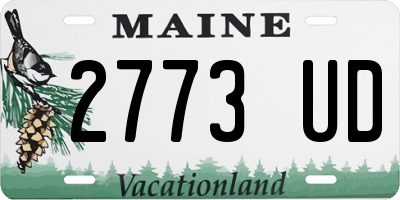 ME license plate 2773UD