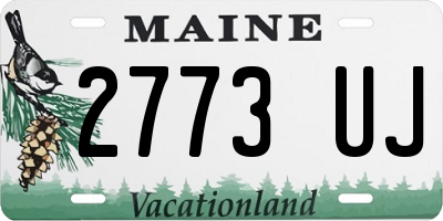 ME license plate 2773UJ