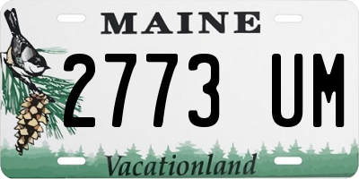 ME license plate 2773UM