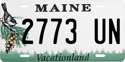 ME license plate 2773UN