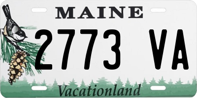 ME license plate 2773VA