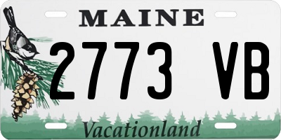ME license plate 2773VB
