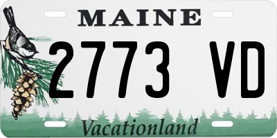 ME license plate 2773VD