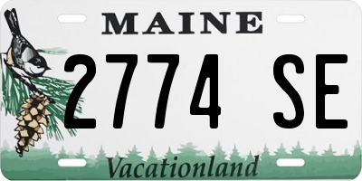 ME license plate 2774SE
