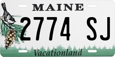 ME license plate 2774SJ