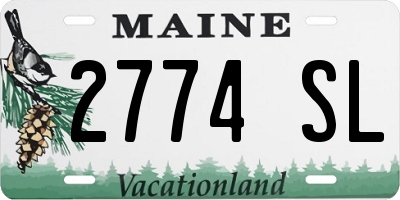 ME license plate 2774SL