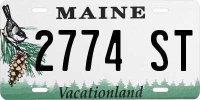 ME license plate 2774ST