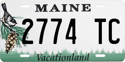 ME license plate 2774TC
