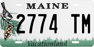 ME license plate 2774TM