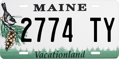 ME license plate 2774TY