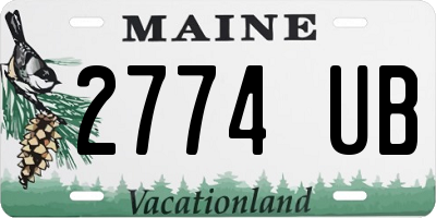 ME license plate 2774UB