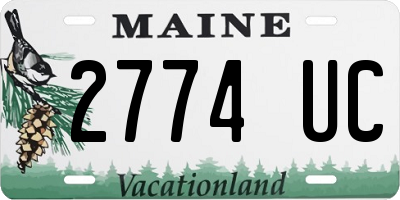 ME license plate 2774UC