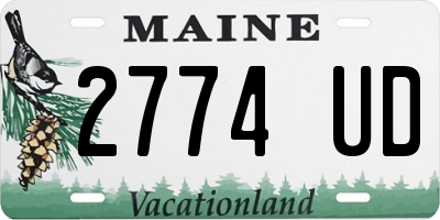 ME license plate 2774UD