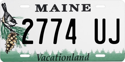 ME license plate 2774UJ
