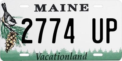 ME license plate 2774UP