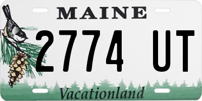 ME license plate 2774UT