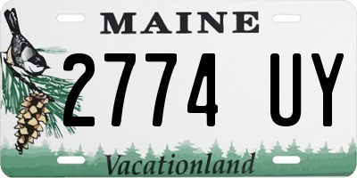 ME license plate 2774UY