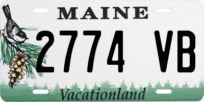 ME license plate 2774VB