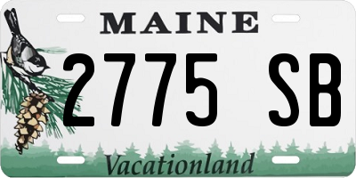 ME license plate 2775SB