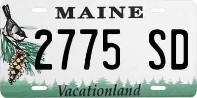 ME license plate 2775SD