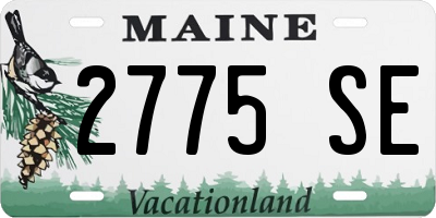 ME license plate 2775SE