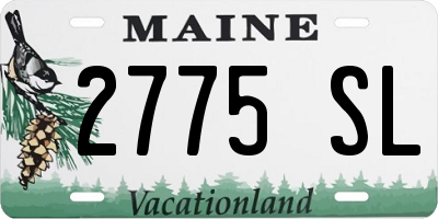 ME license plate 2775SL