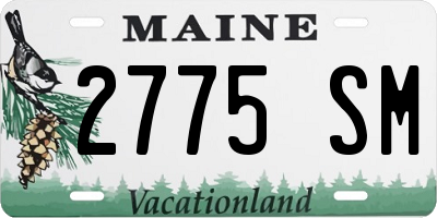 ME license plate 2775SM